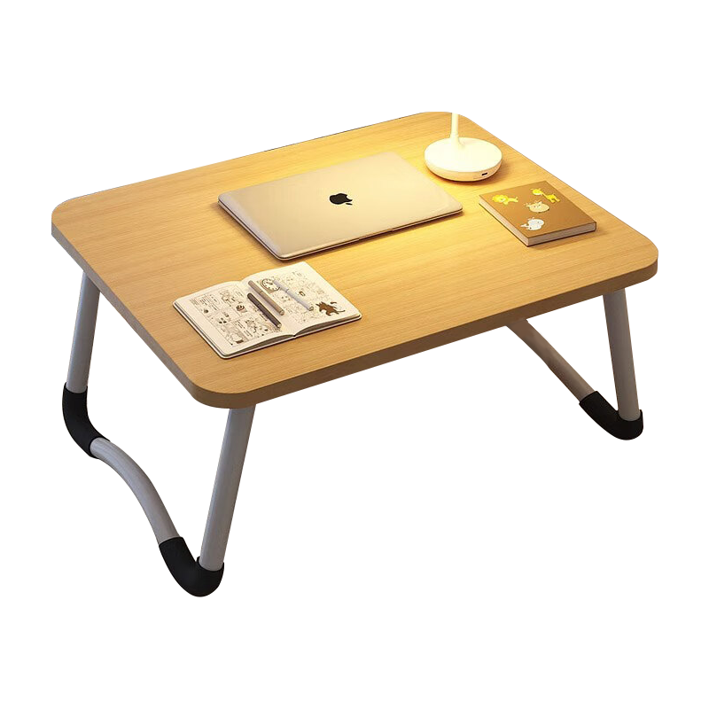Jiuqiangu Bed Desk, Lazy Computer Table, Folding Table, Student Dormitory Desk, Floor Table, 60*40*26, Walnut Wood, 3782