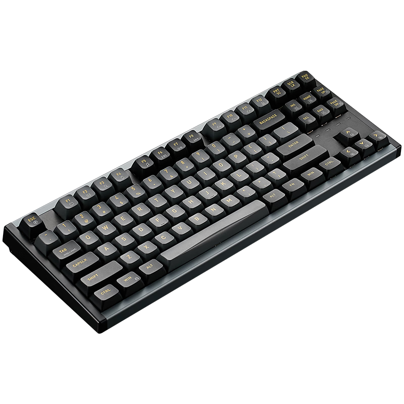 Hyeku I3 87-Key Wired Customizable Keyboard Gaming Hot-Swappable Aluminum Alloy Frame PBT Keycaps RGB Detachable Cable Night Black Kailh Danxia Fast Switch