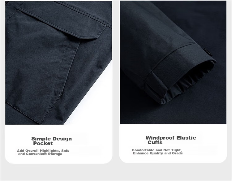 DANCING WOLVES [Windproof And Easy-Care] Comfortable Commuter Executive Jacket for Men, Autumn And Winter Casual Workwear Lapel Versatile Coat 7