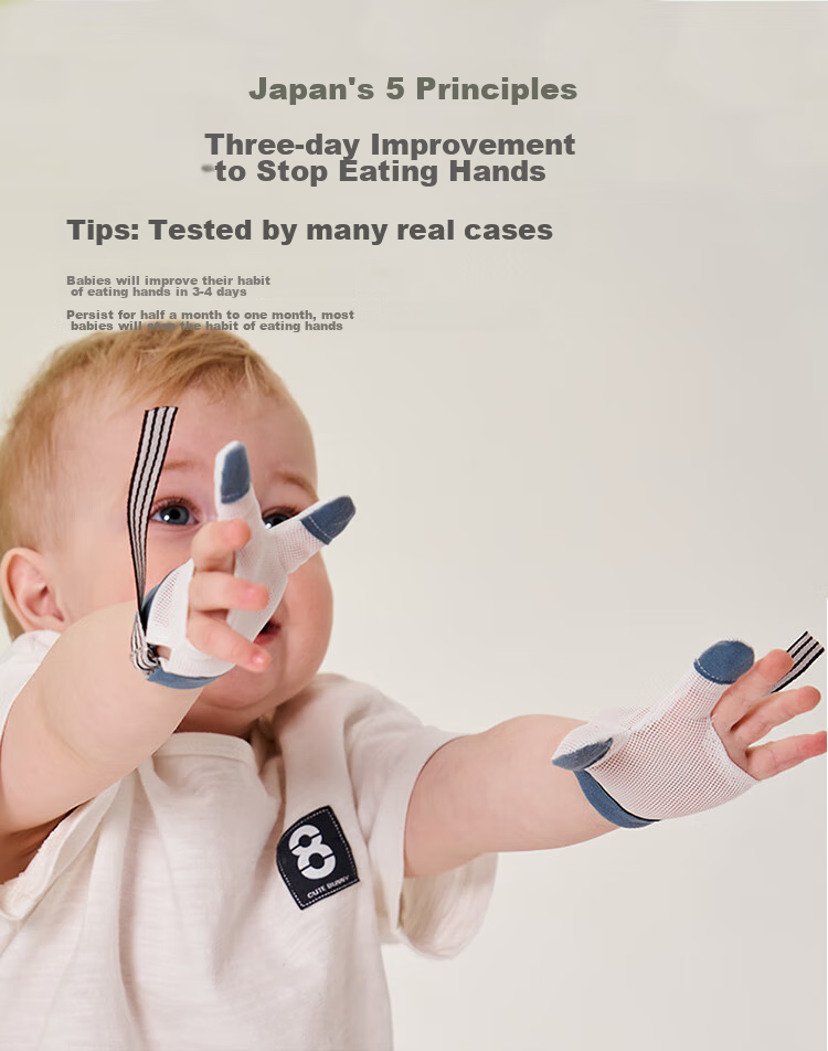 LAXIALIYA Baby Anti-Thumb Sucking Device, Toddler Anti-Biting Gloves, Infant Anti-Sucking Finger, Children's Anti-Thumbsucking Aid, Kids Summer 9
