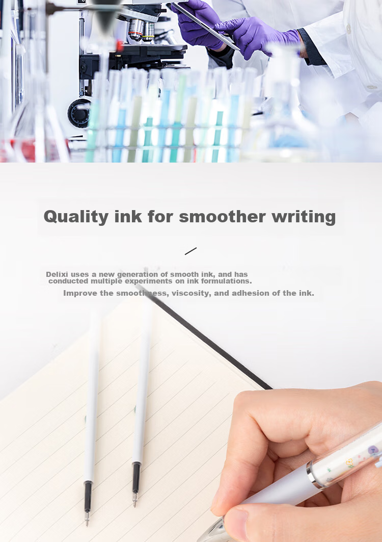 Deli [Best-Selling Product] Simple Push-Button Gel Pen Refills, Push-Button Signature Pen Refills, 0.38mm Full Needle Tip, Black, 20 Pieces/box, A880 4