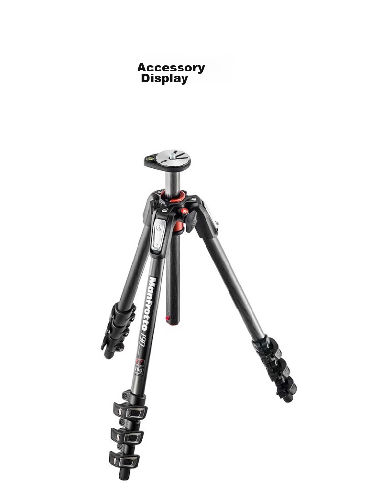 Manfrotto MT190CXPRO4 Carbon Fiber Four-Section Tripod with Central Column, Horizontal Positioning, Stable for Travel Mirrorless And DSLR Cameras, Weight Capacity 15kg 17