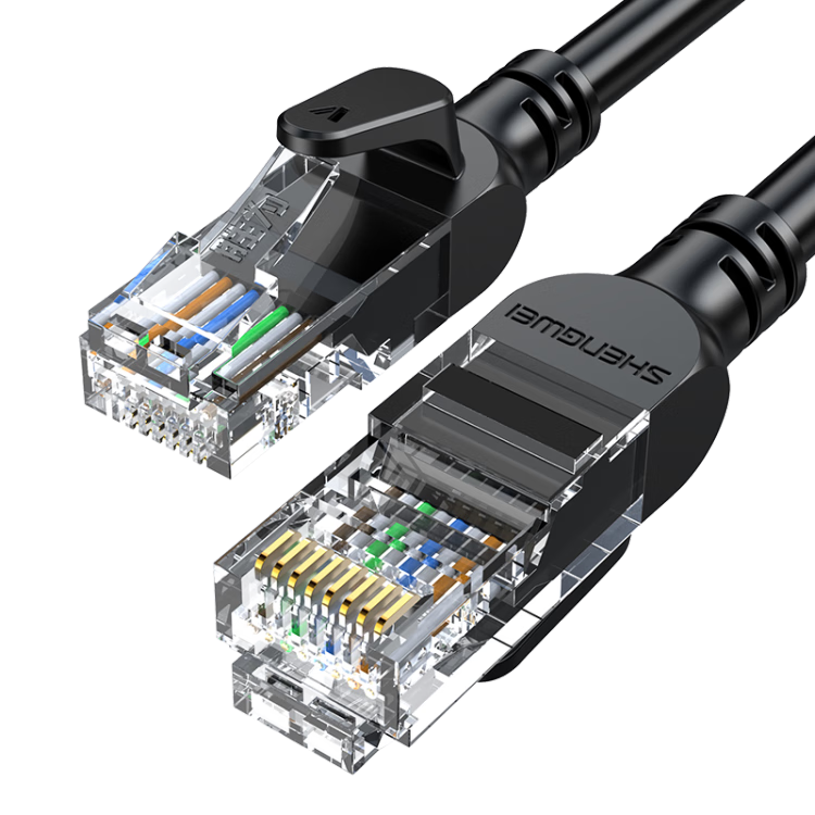 Shengwei Cat5e Ethernet Cable, 100Mbps Flame-Retardant Network Connection Cable, Cat5e Patch Cord, Computer Broadband Connection Cable, 25 Meters WLC1025G
