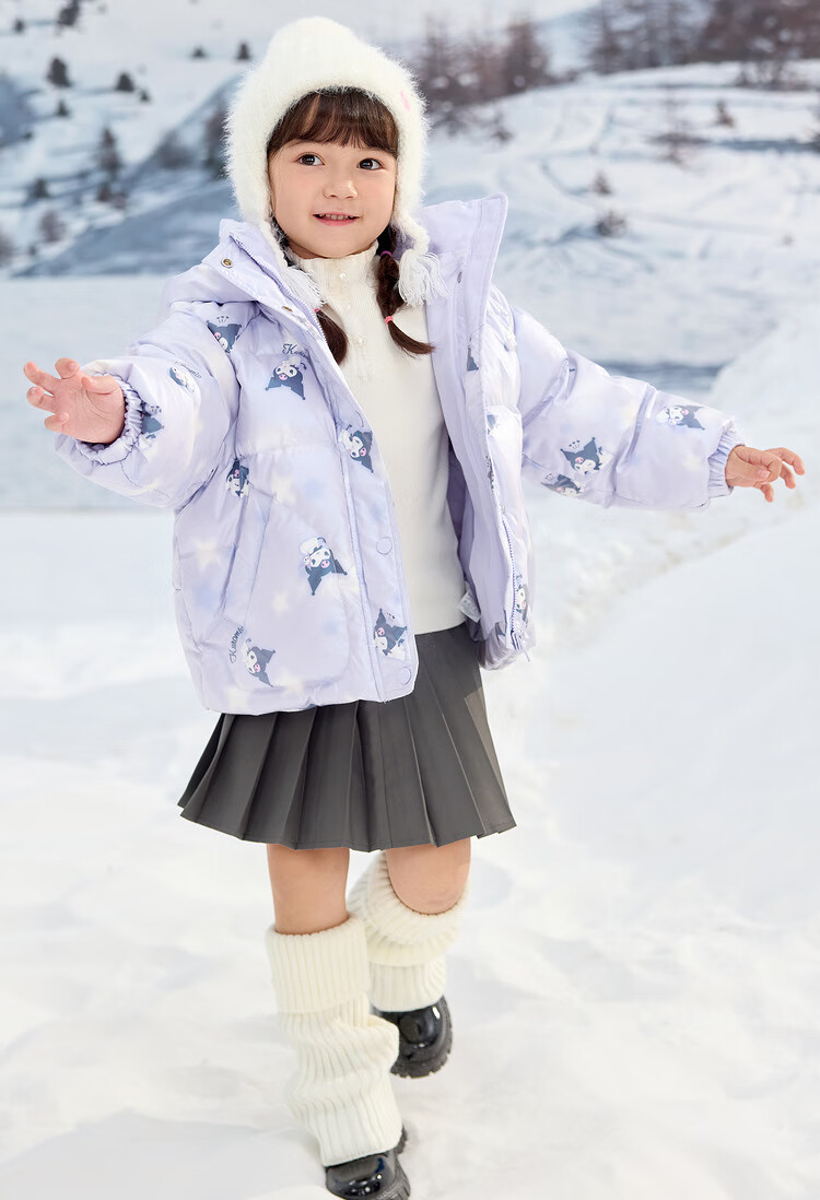 BALABALA Hello Kitty IP Girls' Winter Down Jacket Sanrio Protective Warm Fashion Coat 2