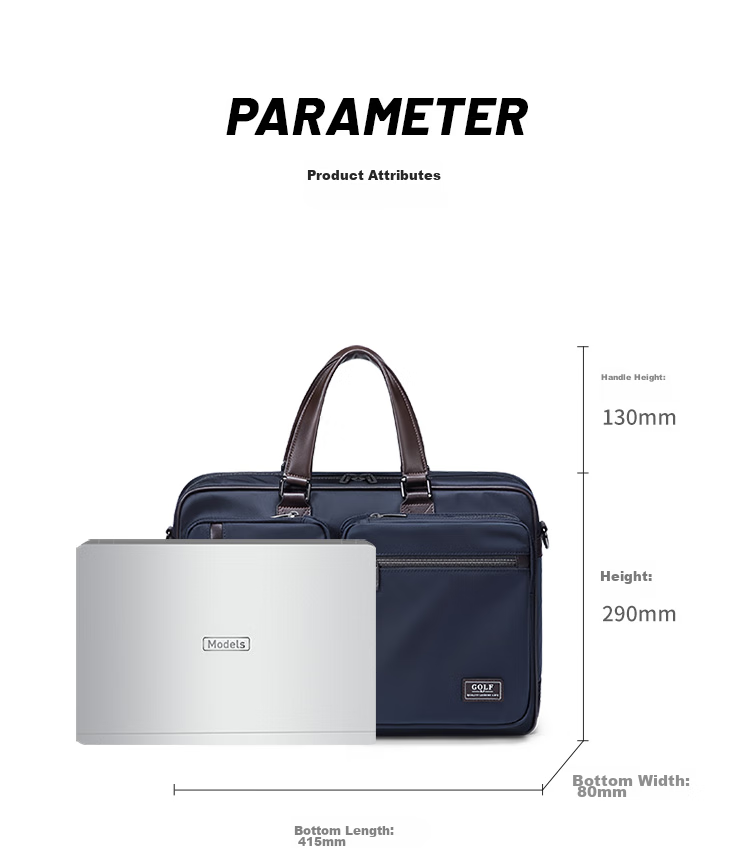 GOLF Business Briefcase for Men with Multiple Compartments, Handheld Bag for 15.6-Inch Laptop, Gift for Boyfriend Or Father 12