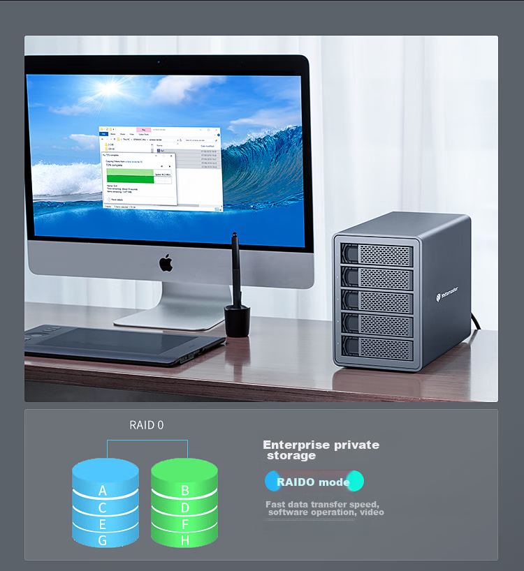 Yottamaster Hard Drive Enclosure, 2.5/3.5-Inch Multi-Bay SATA Serial Mechanical/SSD Solid State Drive Case, External Storage Enclosure for Laptops And Desktops, Five-Bay FS5U3-GY 13