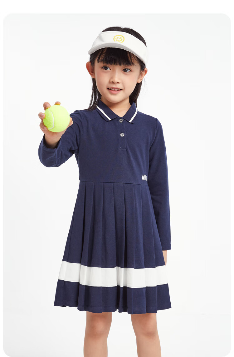 Annil Girls' Long-Sleeve Dress, New Autumn 2024 Style, Crystal Pink, Size 130 7
