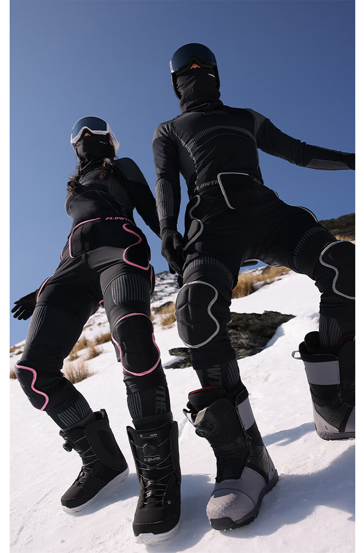 Flow Theory Ski And Snowboard Protective Gear for Men And Women, Professional Inner Wear, Outdoor Sports Protection with Hip And Knee Pads Set 2