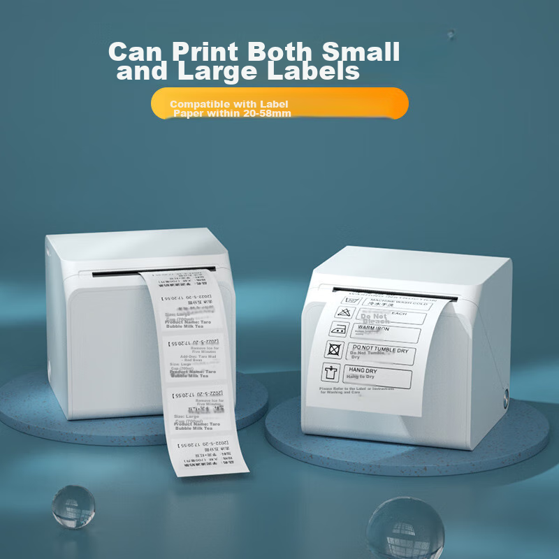 HPRT T260L Label Printer, Compact Portable Bluetooth Thermal Price Tag Barcode Label Paper Printer, Food And Bubble Tea Shop Self-Adhesive Sticker Commercial Label Machine
