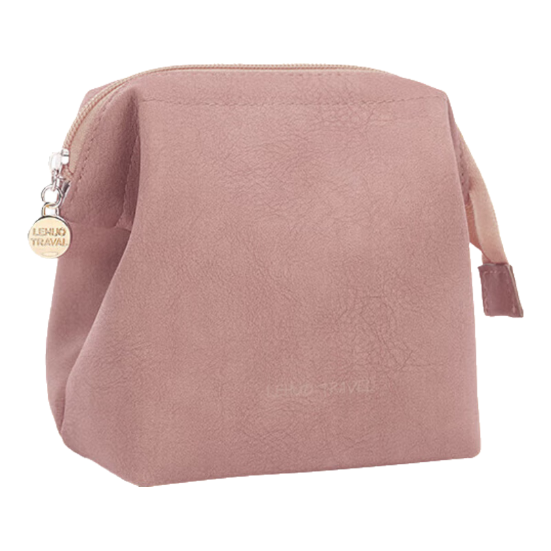 Lehuolvxing Portable Mini Cosmetic Bag for Women, Compact Toiletry Organizer, Waterproof Travel Pouch