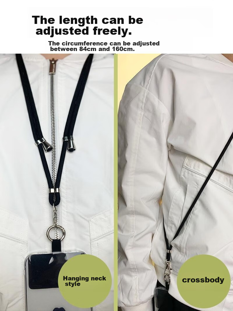 Shihan Adjustable Phone Strap, Crossbody Neck Strap, Retractable Phone Case Charm, Anti-Loss Car Key Camera Hiking Mounting Strap, Durable And Long-Lasting 4