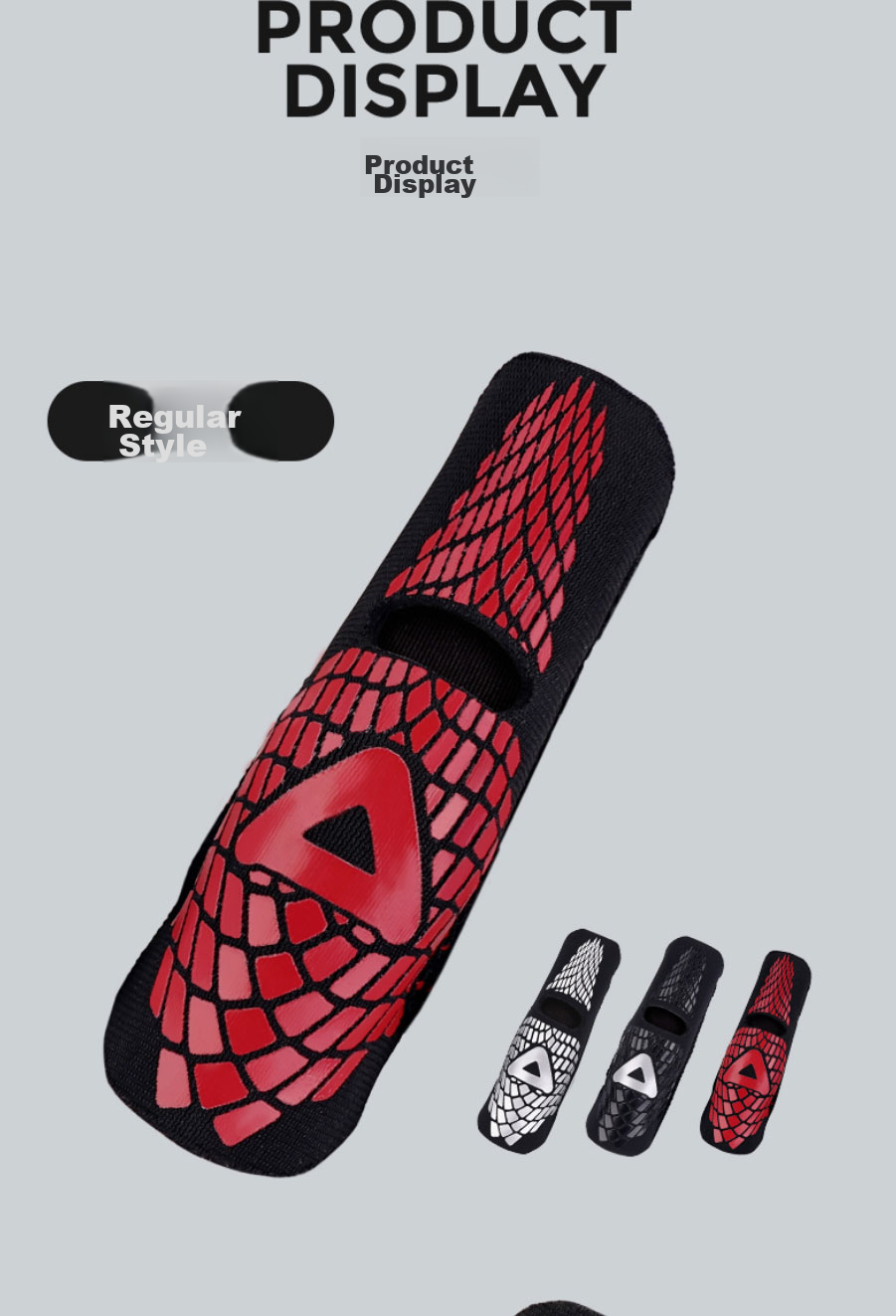 AQ Finger Immobilization Protective Sleeve for Sports, Basketball, Volleyball, Black And Red Dragon Scale Pressure-Fit Model, Single Pack B30928L/XL 17