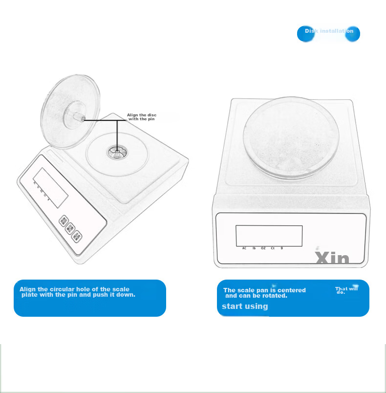 Yingheng High-Precision Electronic Balance Scale, Accurate Electronic Gram Scale, Laboratory Small Platform Scale, Jewelry Electronic Scale, Round 1kg0.01g 17