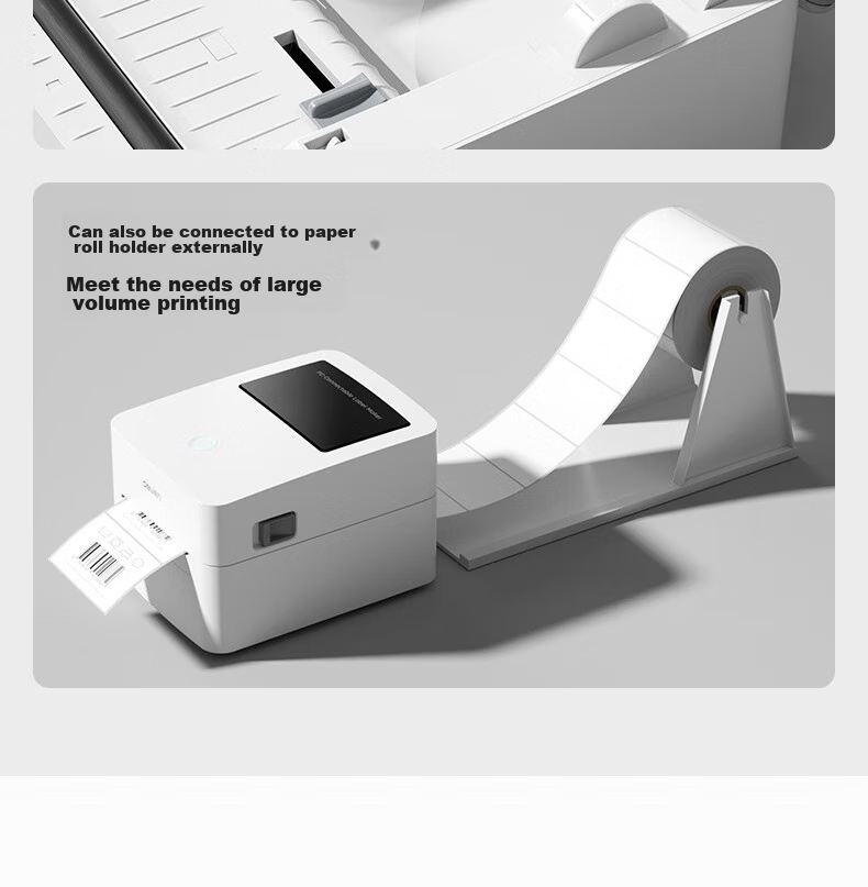 Deli GE350W Thermal Label Printer, Express Delivery Warehouse Logistics Shipping Labels Fixed Assets, 80mm Commercial Office Printing Adhesive Barcode Printer, Mobile Bluetooth Versio 17