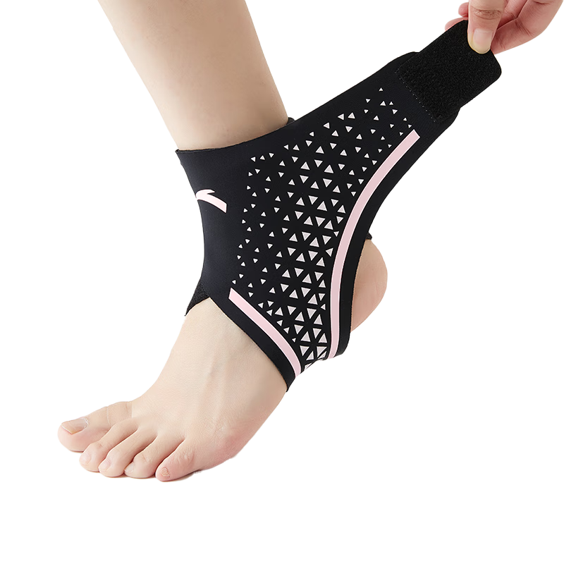ANTA Ankle Support, Sports Anti-Sprain Foot Brace, Ultra-Thin, for Men And Women, Basketball Running Joint Fixation Protector, Black And Pink