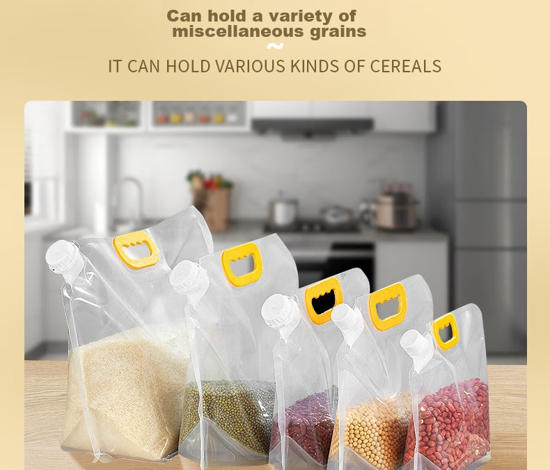 Edo Grain Storage Bags, Food-Grade Sealed Moisture-Proof Rice Bags for Grains And Beans [3 Jin (1.5 Kg) Pack of 5] 7
