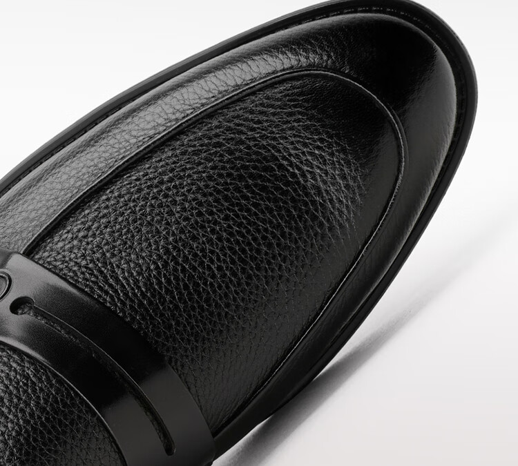 Goldlion Men's Shoes, Business Casual Shoes, Leather Shoes, Lightweight Comfortable Slip-On Loafers G521310324AAB - Black - Size 39 8