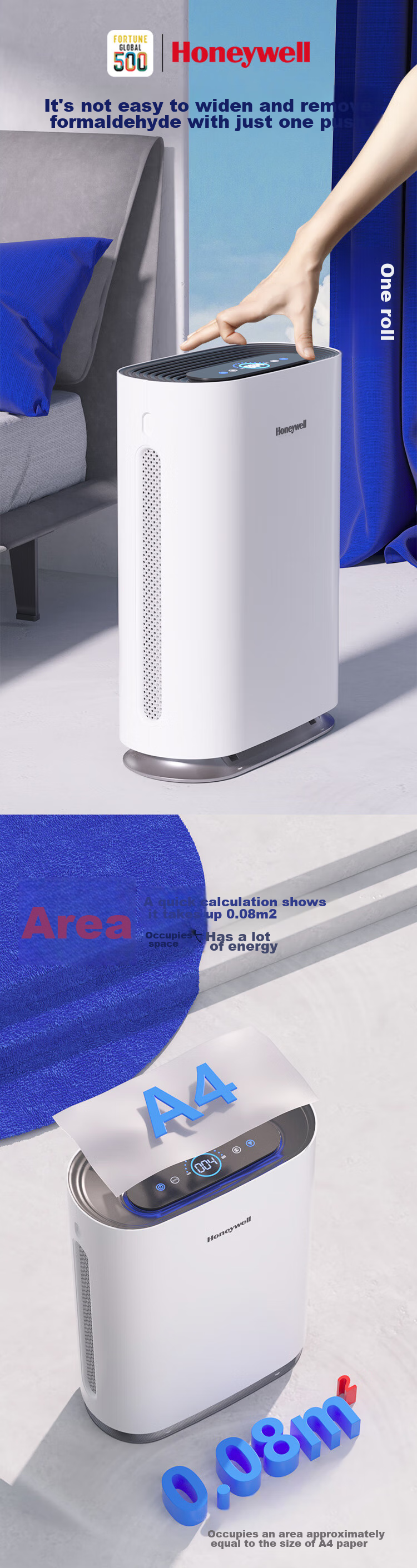 Honeywell Air Purifier Removes Formaldehyde, Bacteria, Smog, And Allergens Home And Office Air Cleaner Eliminates Influenza Viruses KJ310F-P21W 1