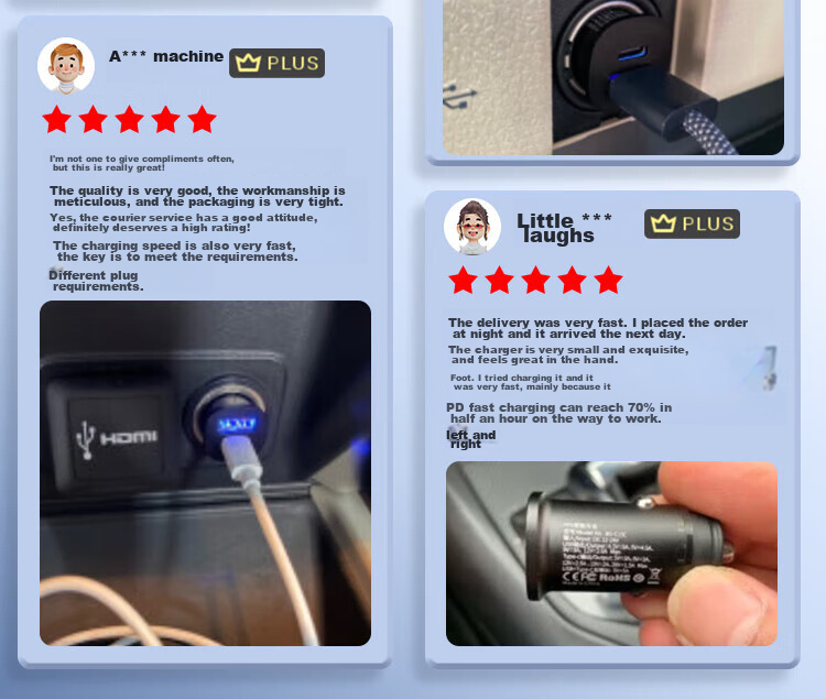 BASEUS 100W Car Charger Super Fast Charging Cigarette Lighter Adapter with Retractable Cable Dual Port 2025 New Model Compatible with Apple 8-17 Series + Huawei Xiaomi 3