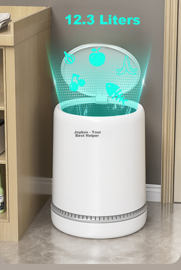 Jiabangshou Living Room Trash Can, Home Use 2026 New Model, 12.3L with Lid, Large Size, for Kitchen, Bathroom, Toilet, Bedroom, Air Pressure Bi 14