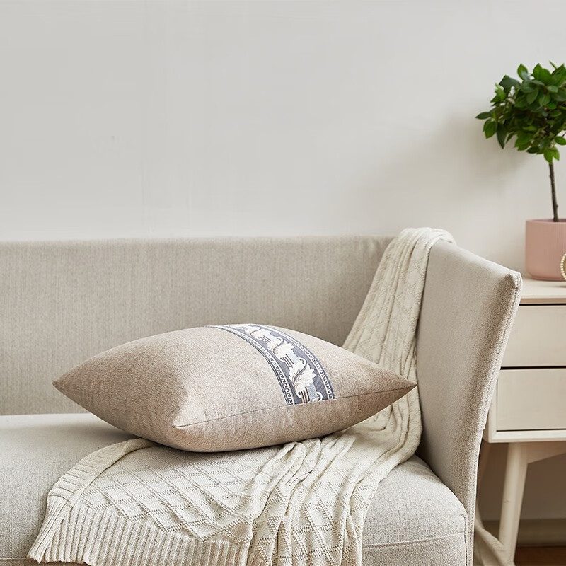 Hengyuanxiang Plain Lace Pillowcase for Office, Car, Home Use, Nap Pillow Cover, 45x45cm
