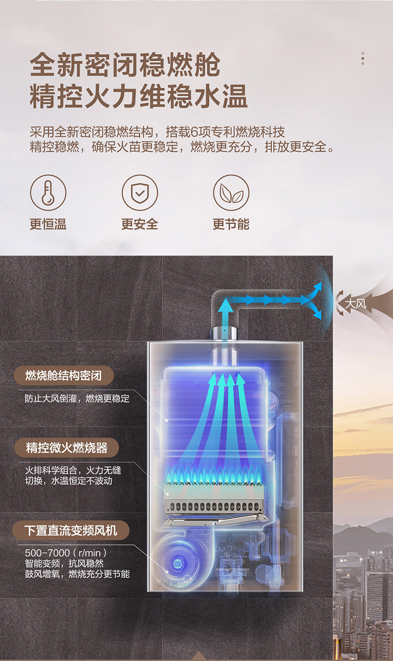 38598-海尔(Haier)16升燃气热水器天然气水伺服恒温密闭稳燃舱全面屏玻璃面板家用JSQ31-16KL5(12T)U1 以旧换新-详情图