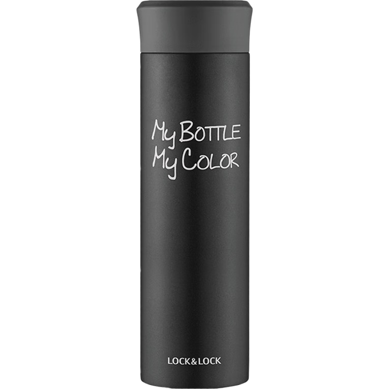 LOCK&LOCK Colorful Insulated Mug for Men And Women Students, Portable Business Thermos Cup 390ml Black LHC4015BLK