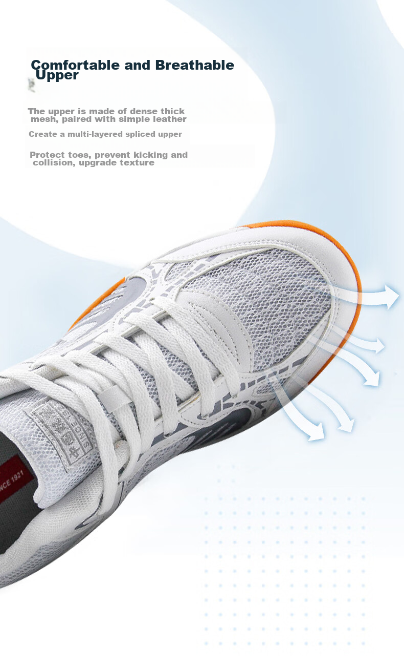Shuangxingbate Low-Top Sports Table Tennis Badminton Tendon Sole Breathable Mesh Shoes for Men And Women, Couples' Casual Running Competition Training Shoes 6