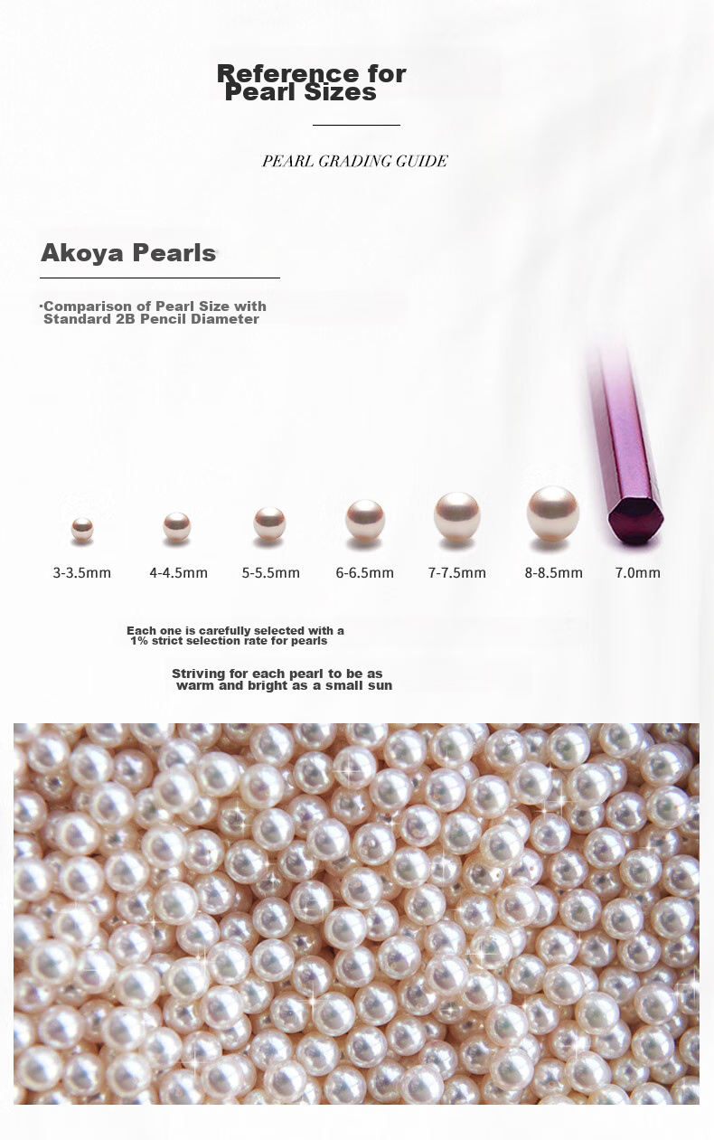 Tahiti 18K Gold Akoya Pearl Stud Earrings 8-8.5mm Round Mirror Luster Saltwater Pearl Jewelry New Year Gift 9
