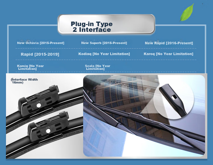 Aoye Windshield Wipers Compatible with Skoda Octavia 2015-2021 Models, Frameless Design, Original Size Front Wiper Blades, 1 Pair, 24" + 19" 12
