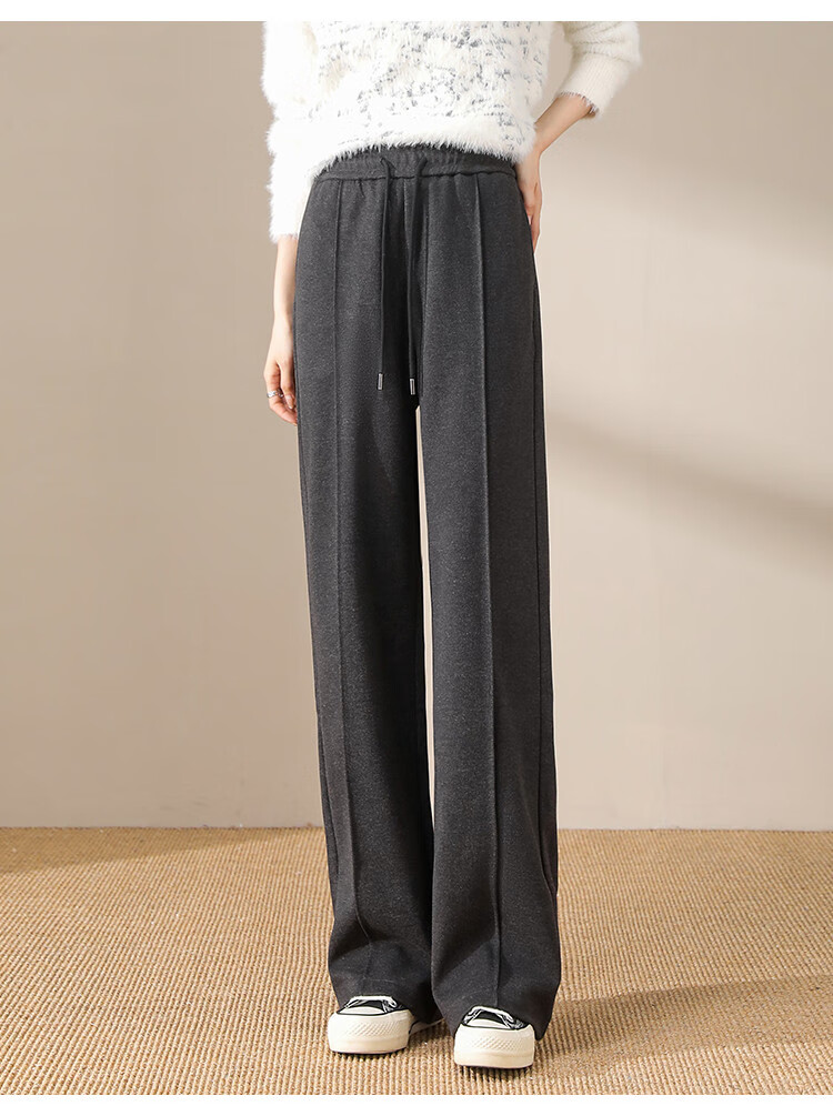 Dme [Mid-Rise Design to Make Legs Look Straight And Long] Relaxed Loose-Fitting Wide-Leg Pants, Soft And Skin-Friendly Glutinous Rice Pants 18