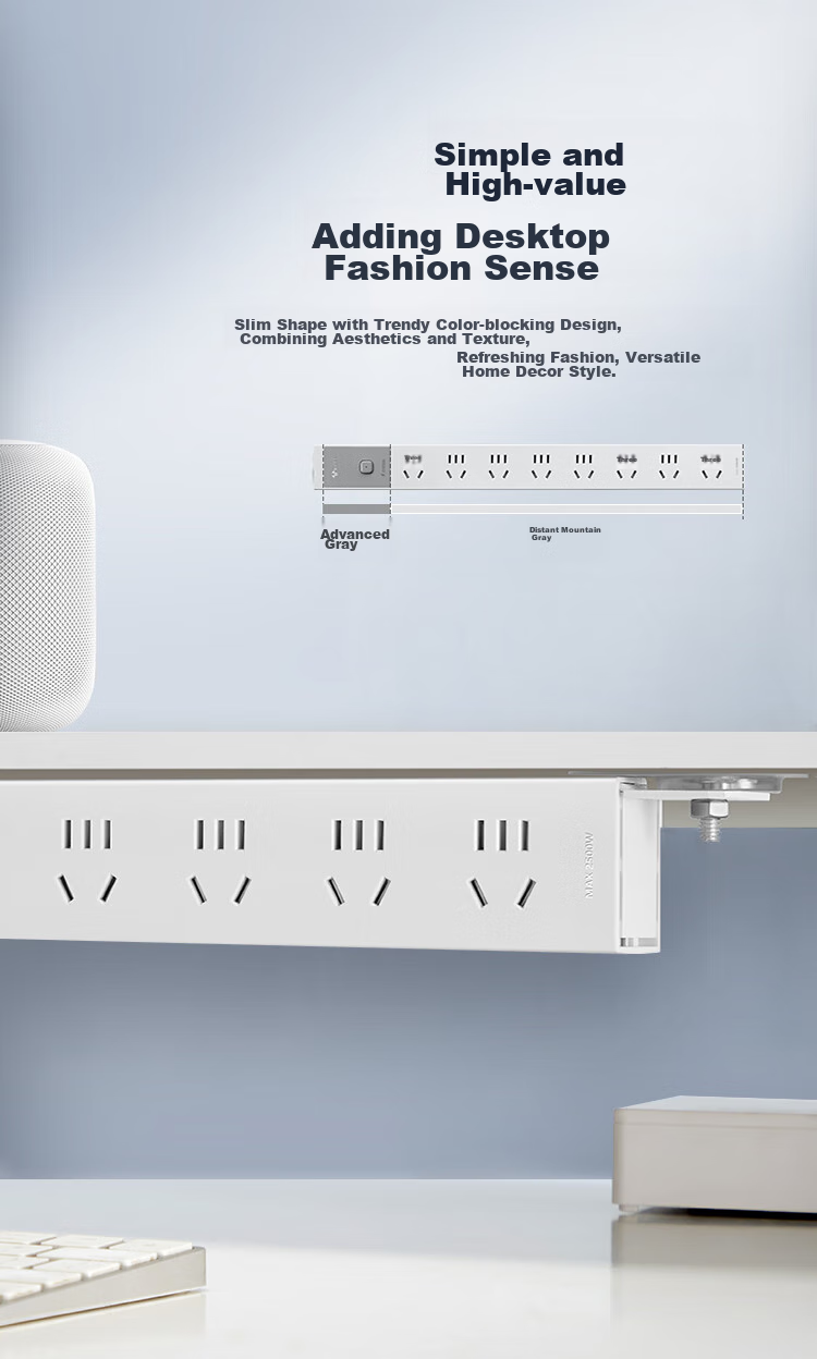 BULL Lightning Protection PDU Desktop Overload And Overpower Protection Under-Desk Gaming Cabinet Socket/power Strip/extension Cord/surge Protector, 8 Outlets with Master Switch, 3-Meter Specification GNE-P108ET 3