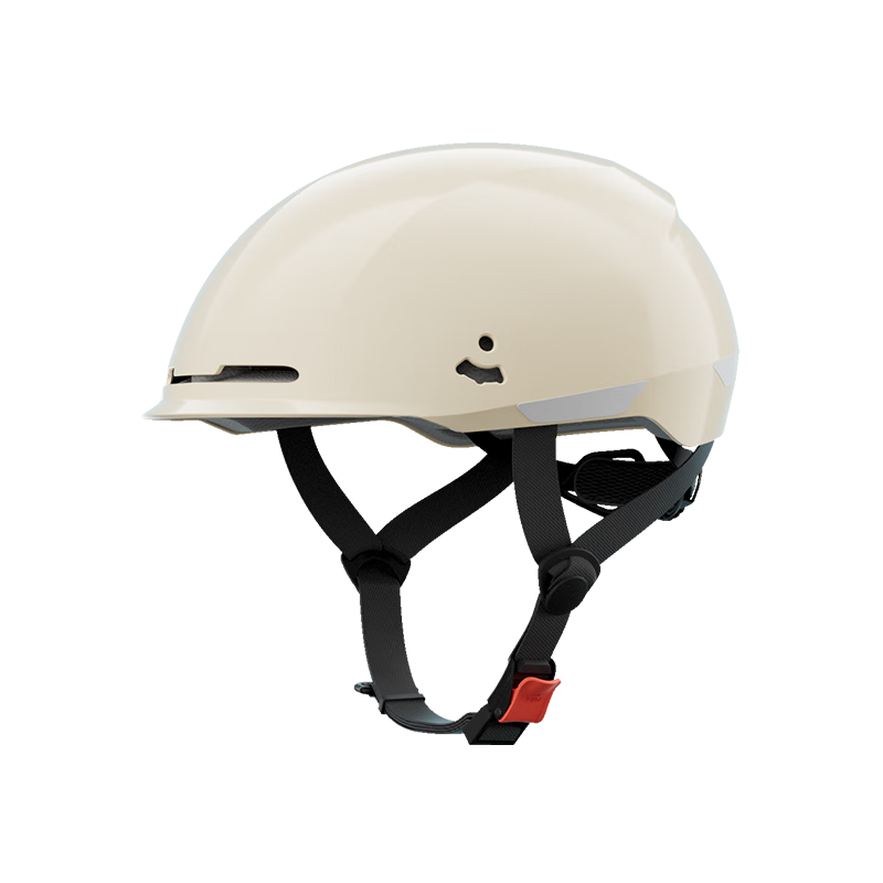 JD Original Electric Scooter Helmet, 3C Certified, for Men And Women, Spring Summer All-Season Half Helmet, Breathable Lightweight Motorcycle Electric Bike Safety Helmet, Glossy Off-White, 54-58cm Head Circumference