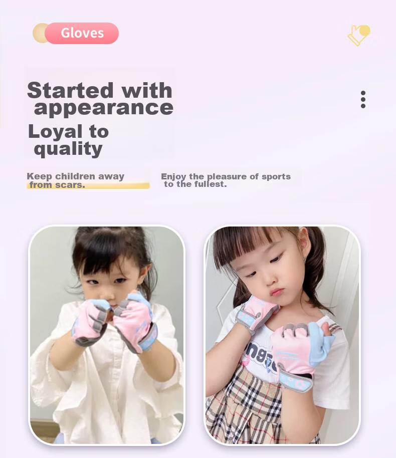 Li-Ning Children's Sports Gloves, Cycling Fingerless, Fitness Youth, Bicycle Roller Skating, Rock Climbing, Mountain Climbing, Pull-Up Bar Fitness Wrist Guard 4