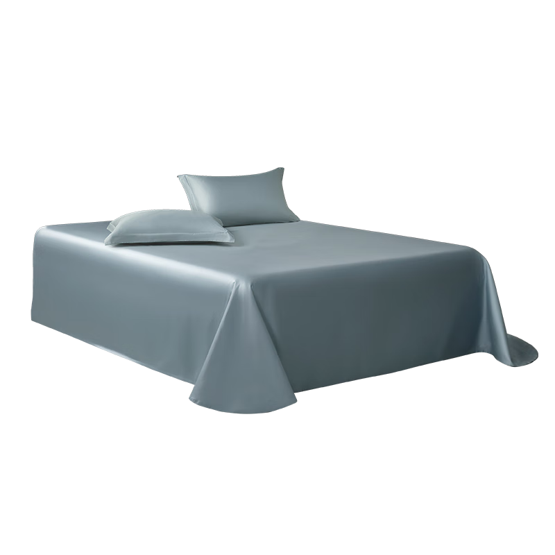 Shuixingjiafang Cotton Bed Sheet, Single Piece, Pure Cotton, 100 Count Long-Staple Cotton, Class A, Gong Satin, Suitable for Bare Sleeping, Oversized Double Bed Sheet, 1.8x2 Meters Bed
