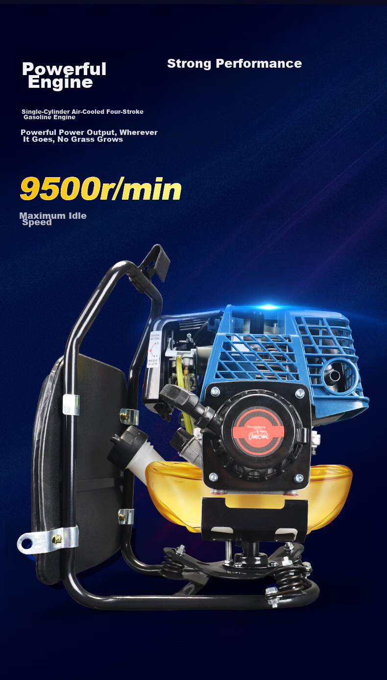Dongcheng Four-Stroke Gasoline Lawn Mower FF-CXB-0.7KW Push Brush Cutter Grass Trimmer Sling Type Lawn Mower 3