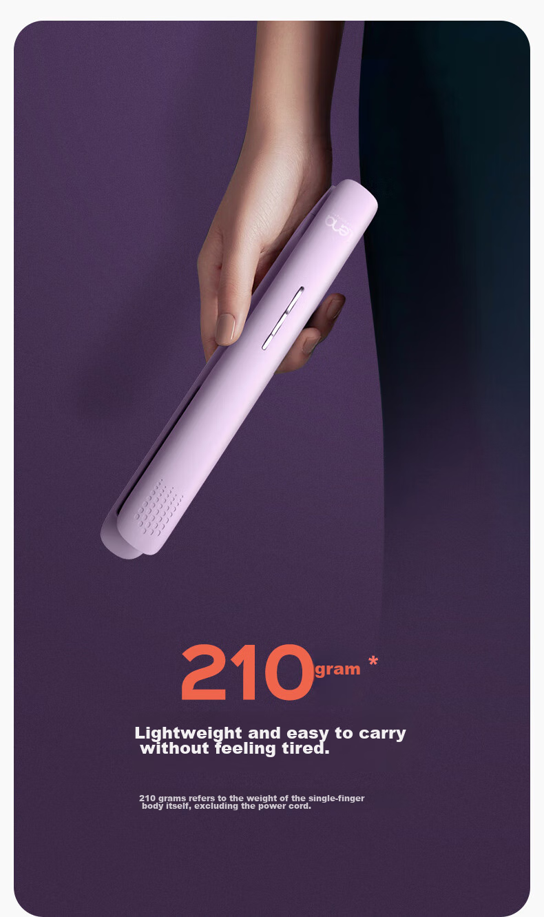 Lena Corn Hair Straightener, High Crown Negative Ion Hair Straightener, Mini Portable Root Lift for Men And Women, Travel-Friendly LN-W3 Gift 10