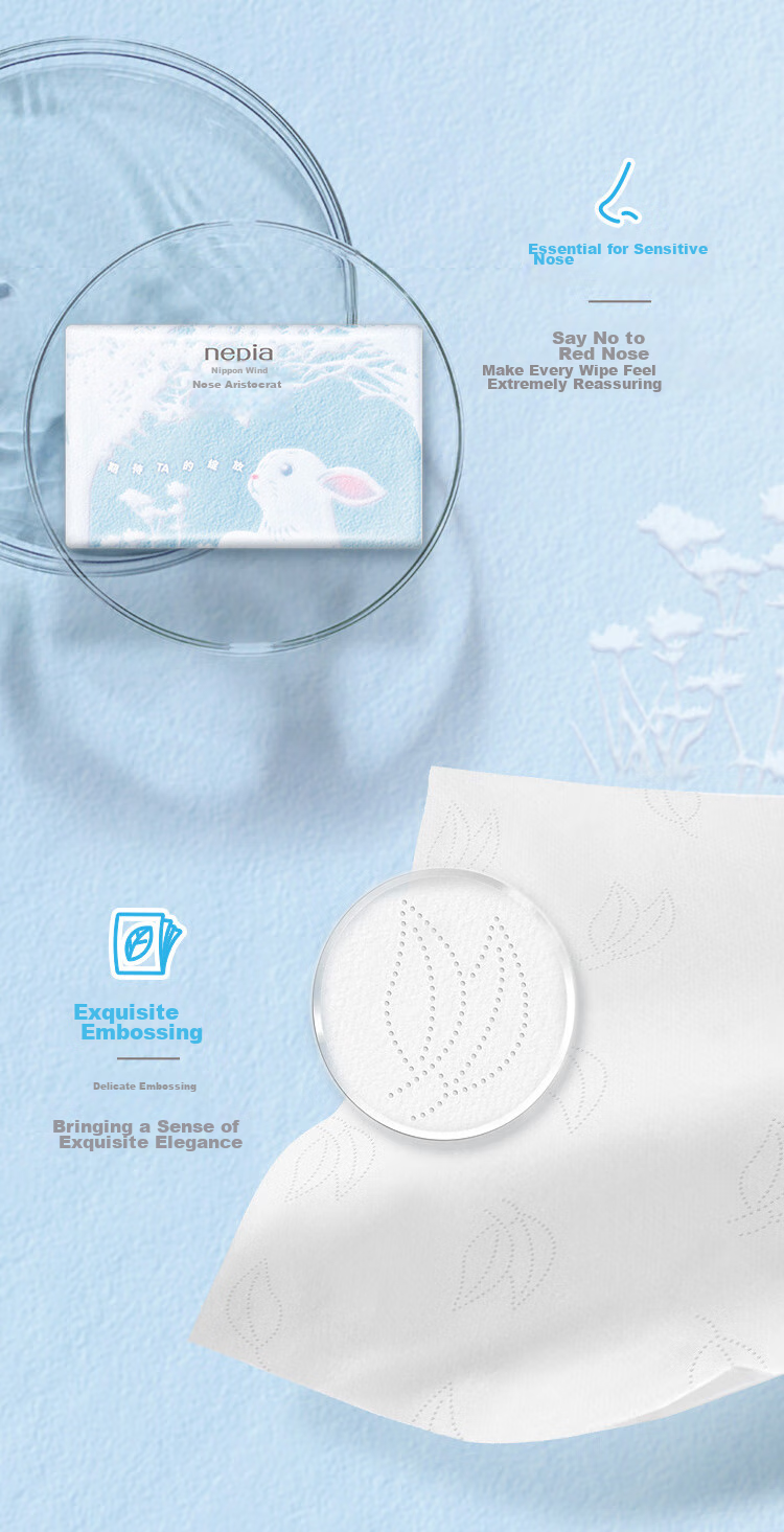 Nepia Nasal Cream Tissue, 4-Ply, 70 Sheets*15 Packs, Whole Box Moisturizing Tissues, Cloud-Soft Wipes for Sensitive Skin And Nose 7