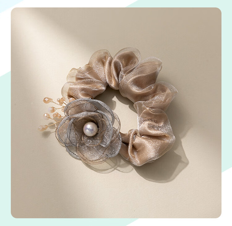 CHIMERA Rose Hair Tie Luxury Ponytail Elastic Band Bun Hair Accessory for Women Birthday Gift 7
