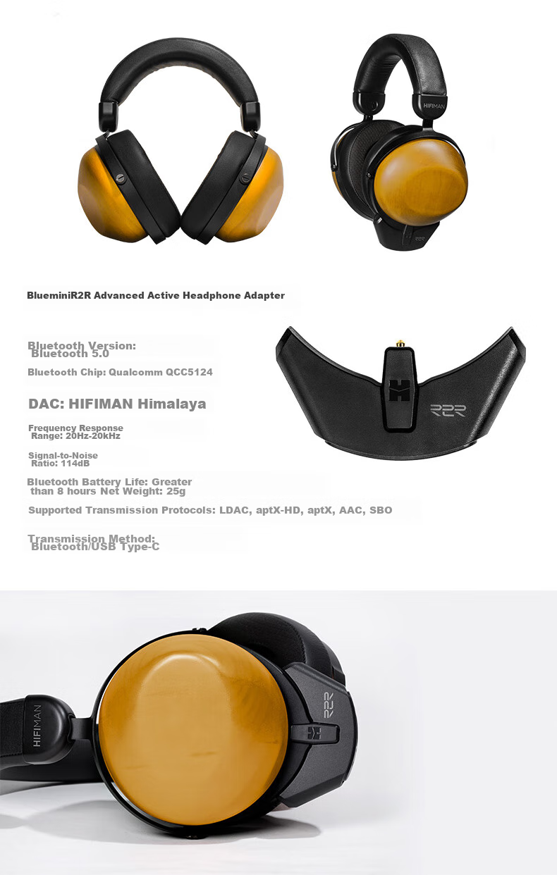 HIFIMAN HE-R10 Dynamic Driver Wired Version, Closed-Back Over-Ear HIFI Music Headphones with Turbulent Diaphragm 5