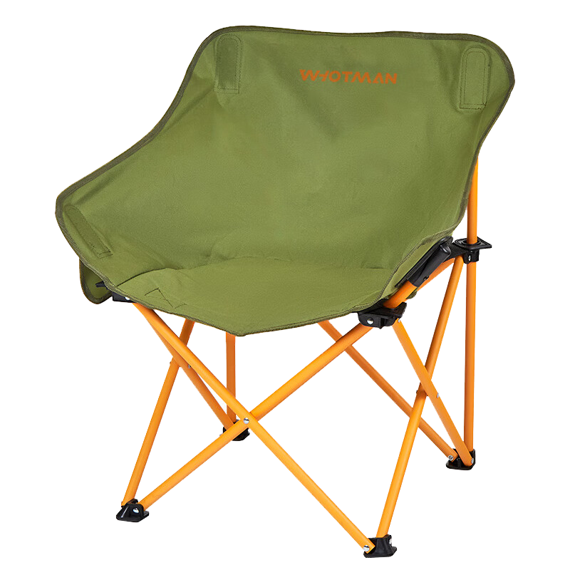 Waterman Outdoor Folding Chair High Back Moon Chair Camping Portable Recliner Fishing Chair Green 77782