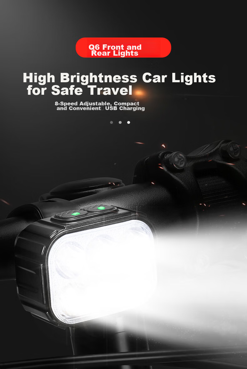 FOREVER Night Riding Light Mini High-Intensity Flashlight with Adjustable Brightness, USB Rechargeable, Waterproof, for Bicycle Mountain Bike, Adult And Children Cycling Equipment Accessories Front Light 1