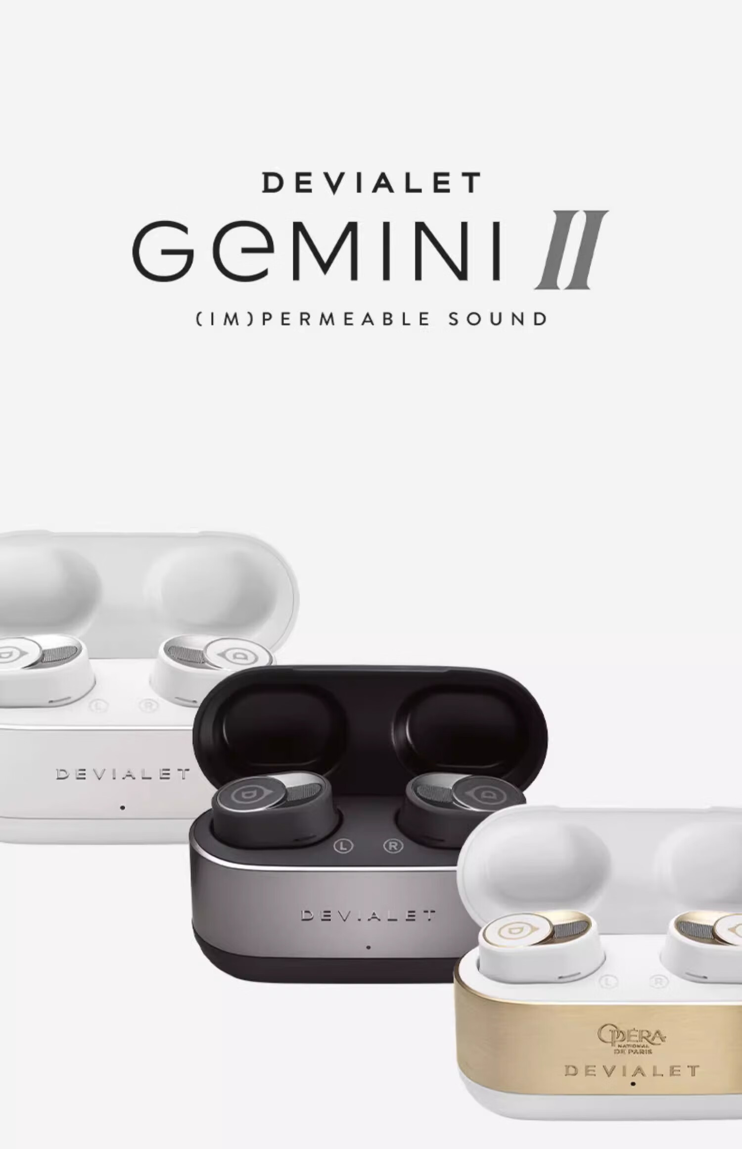 Diwalei DEVIALET GEMINI II Matte Black, Dual Star Second Generation, True Wireless Noise-Cancelling Bluetooth Earphones, In-Ear High-Fidelity Heavy Bass HIFI Grade, Birthday Gift 1