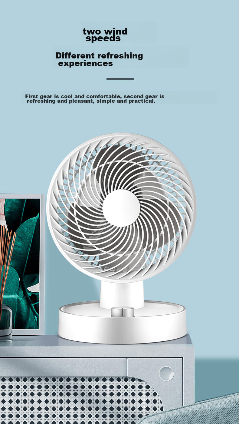KONKA Electric Fan, Home Air Circulator Fan, Remote Control Fan, Small Desktop Fan, Table Fan, Energy-Efficient, High Air Volume, Oscillating, Quiet AC Fan, Fixed Frequency Electric Fan, KF-XH2002Y 8