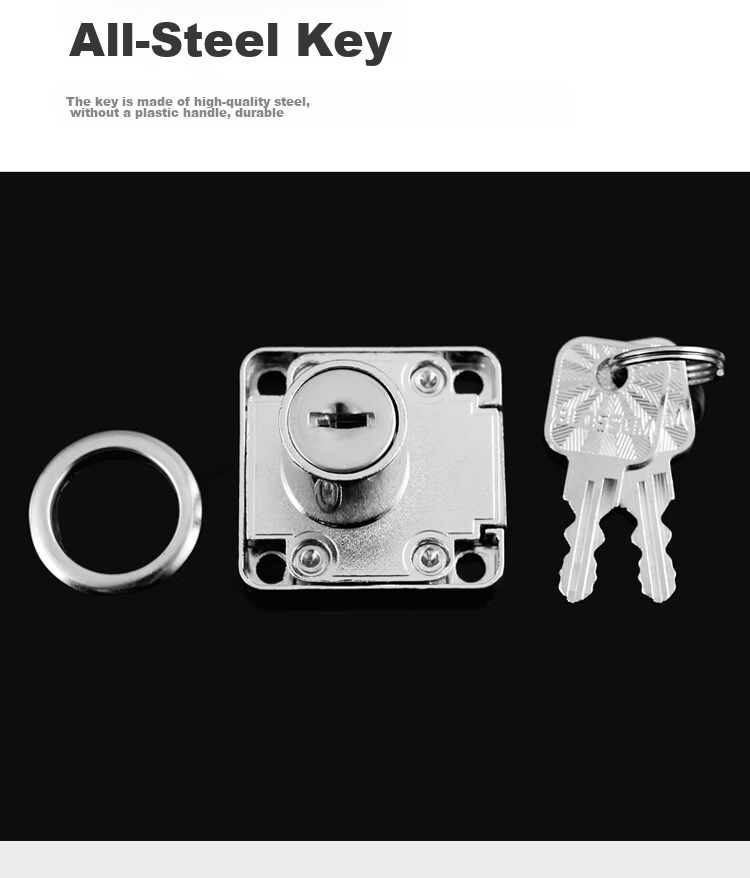 BLOSSOM Drawer Lock, Cabinet Lock, Universal Type 138-22MM, Zinc Alloy, Anti-Twist Key 11