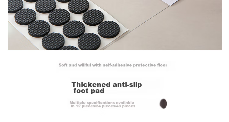 Jiebishi Chair Foot Pads, Table And Chair Leg Covers, Quiet, Wear-Resistant, Non-Slip, Thickened Pads, Sofa Stool Anti-Slip Stickers, Table Leg Pads 2