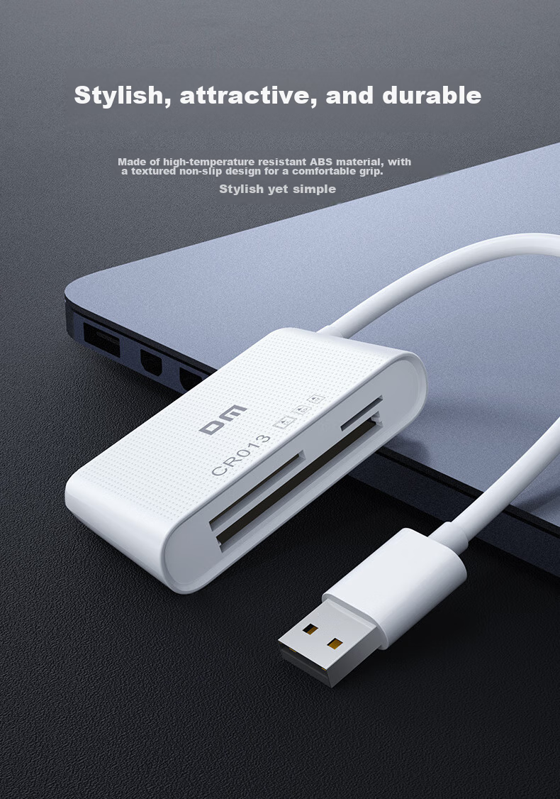 DM Daimai USB2.0 Multifunctional Three-In Card Reader, 15cm, Supports TF/SD/CF And Other Memory Cards for Dash Cam, Phone Card, Camera Storage Memory Card, CR013 7