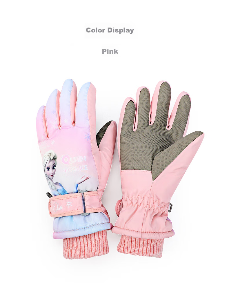 Disney Frozen Elsa Children's Gloves, Winter Kids' Baby Gloves, Fleece-Lined Warm Disney Girls' Skiing Gloves 8