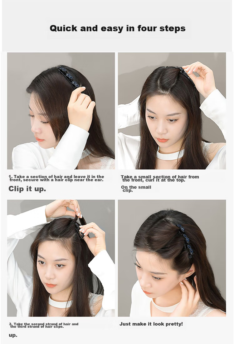 CHIMERA 2 Pieces Bangs Side Clips, Korean Internet Celebrity Barrettes, Duck Bill Clips for Women, Hairpins, Mid-Autumn Festival Gift 4