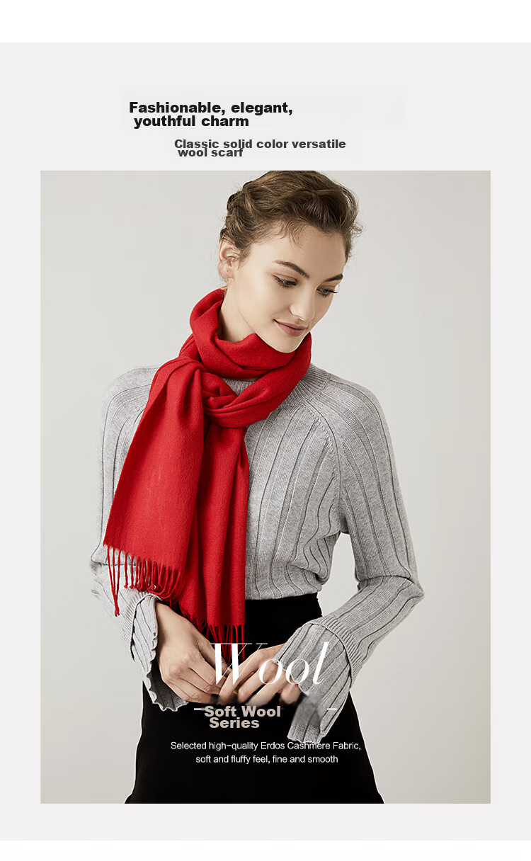 Hengyuanxiang Scarf for Women, Autumn And Winter Pure Wool Neck Warmer, Birthday Gift for Mothers And Elderly, Corporate Annual Meeting And National Day Festival Gift Box Set 3